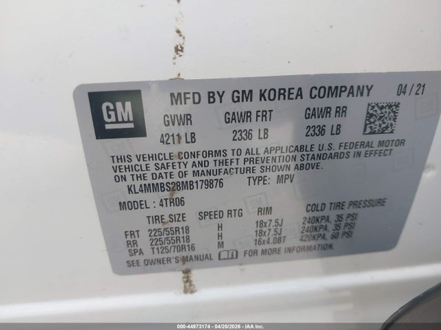 Продаж на аукціоні авто 2021 Buick Encore Gx Fwd Preferred, vin: KL4MMBS28MB179876, номер лоту: 44973174