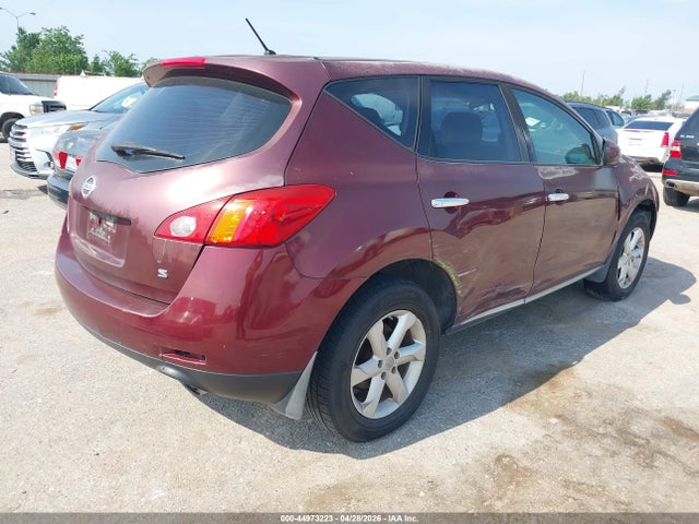 2009 Nissan Murano S მანქანა იყიდება აუქციონზე, vin: JN8AZ18U39W006591, აუქციონის ნომერი: 44973223