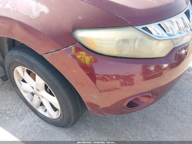 2009 Nissan Murano S მანქანა იყიდება აუქციონზე, vin: JN8AZ18U39W006591, აუქციონის ნომერი: 44973223