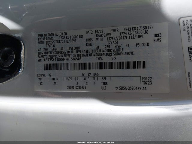 Ford F-150 Xl 2023 1FTFX1E55PKF58246 Image 9