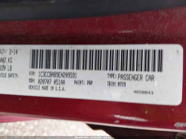 Aukcja sprzedaży 2014 Chrysler 200 Lx, vin: 1C3CCBAB9EN209591, numer aukcji: 44973351