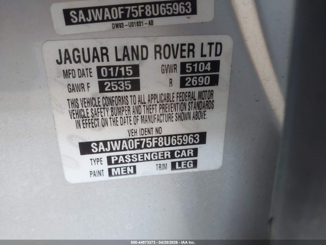 SAJWA0F75F8U65963 Jaguar Xf 3.0 Portfolio/3.0 Sport