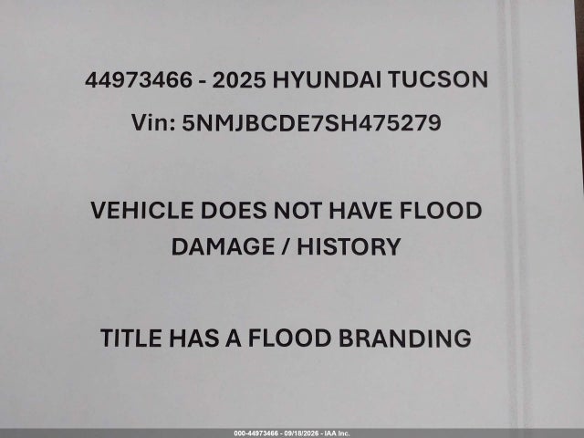 Продаж на аукціоні авто 2025 Hyundai Tucson Sel, vin: 5NMJBCDE7SH475279, номер лоту: 44973466