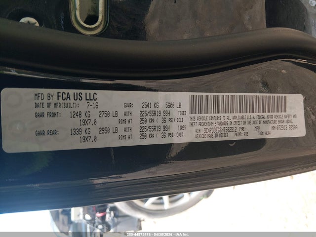 Продажа на аукционе авто 2017 Dodge Journey Gt Awd, vin: 3C4PDDEG6HT502512, номер лота: 44973476