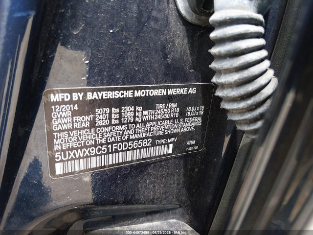 Продаж на аукціоні авто 2015 Bmw X3 Xdrive28i, vin: 5UXWX9C51F0D56582, номер лоту: 44973495