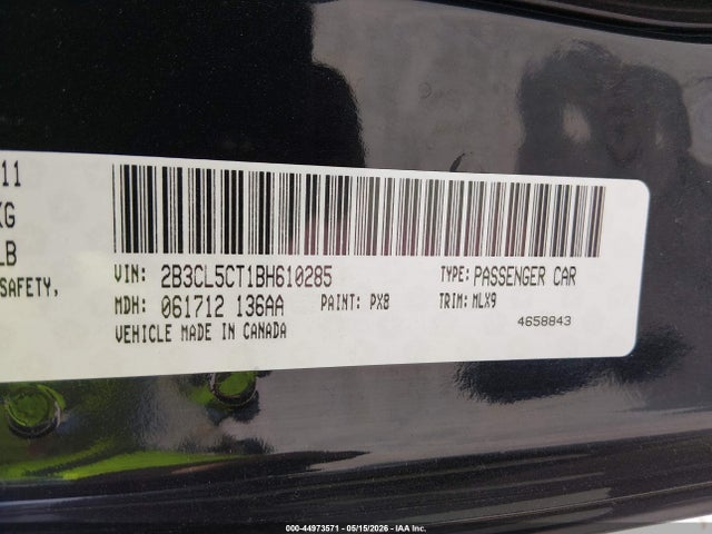 Aukcja sprzedaży 2011 Dodge Charger R/t, vin: 2B3CL5CT1BH610285, numer aukcji: 44973571