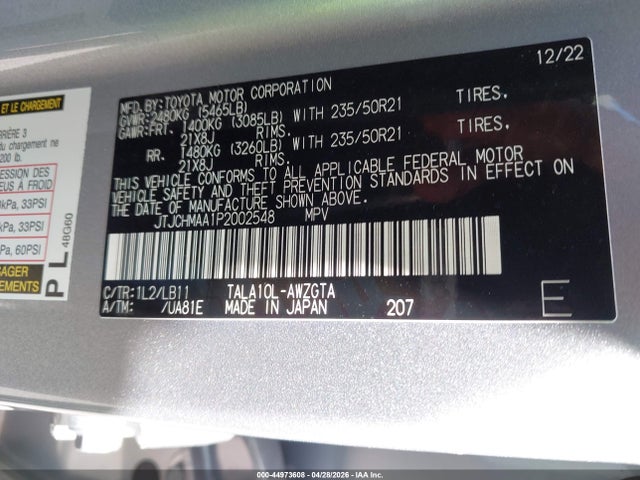 Продаж на аукціоні авто 2023 Lexus Rx 350 Premium Plus, vin: JTJCHMAA1P2002548, номер лоту: 44973608