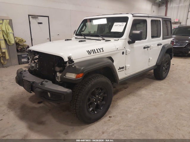 44973633 :رقم المزاد ، 1C4HJXDM7NW132151 vin ، 2022 Jeep Wrangler Unlimited Willys 4x4 مزاد بيع