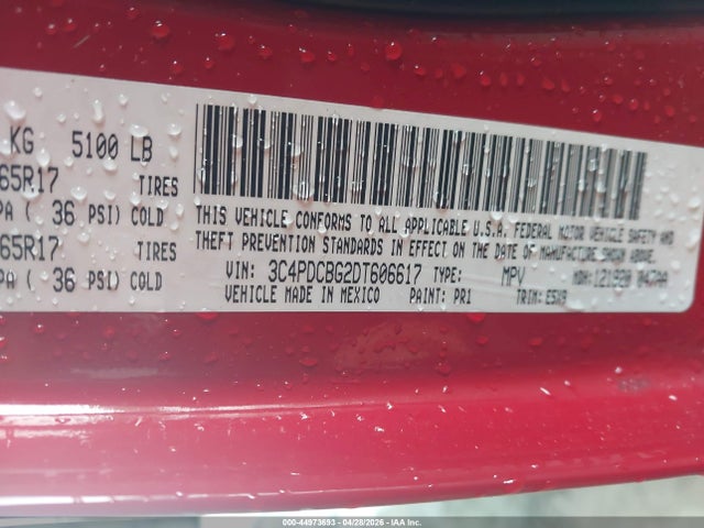 Продаж на аукціоні авто 2013 Dodge Journey Sxt, vin: 3C4PDCBG2DT606617, номер лоту: 44973693