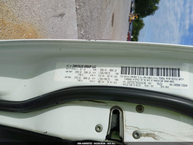 Aukcja sprzedaży 2012 Ram 2500 St, vin: 3C6TD5CTXCG318106, numer aukcji: 44973772