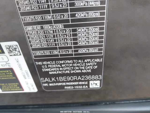 SALK1BE90RA236883 Land Rover Range Rover P530 Autobiography/p530 Autobiography 7 Seat