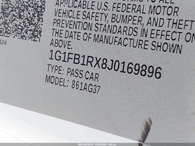 Chevrolet Camaro 1lt 2018 1G1FB1RX8J0169896 Image 9