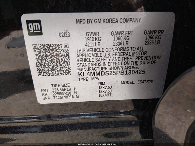 Продажа на аукционе авто 2023 Buick Encore Gx Select Fwd, vin: KL4MMDS25PB130425, номер лота: 44974030