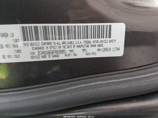 Продажа на аукционе авто 2015 Dodge Grand Caravan Se, vin: 2C4RDGBG6FR639951, номер лота: 44974075