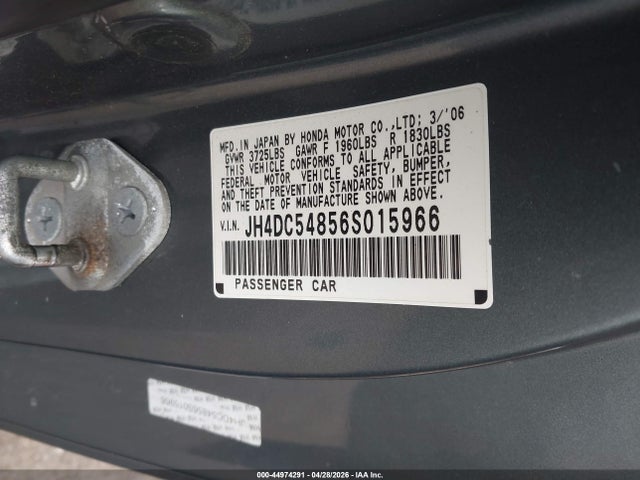 Aukcja sprzedaży 2006 Acura Rsx, vin: JH4DC54856S015966, numer aukcji: 44974291