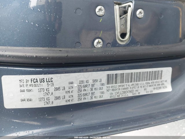 Продаж на аукціоні авто 2019 Jeep Cherokee Latitude Fwd, vin: 1C4PJLCB9KD470033, номер лоту: 44974325