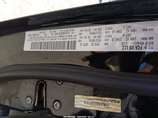 44974398 :رقم المزاد ، 1C4NJDBB2GD673240 vin ، 2016 Jeep Compass 75th Anniversary مزاد بيع