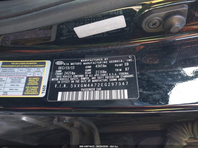 5XXGM4A72EG297347 KIA Optima Lx