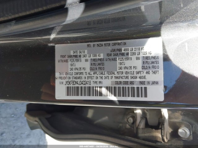 Продажа на аукционе авто 2018 Mazda Cx-5 Grand Touring, vin: JM3KFBDM4J0402418, номер лота: 44974491