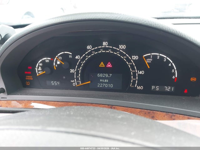 44974723 :رقم المزاد ، WDBNG75J44A423545 vin ، 2004 Mercedes-benz S 500 مزاد بيع