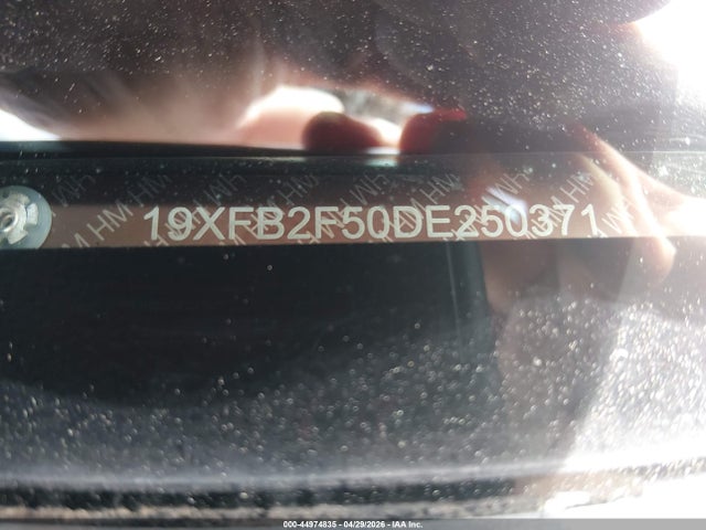 44974835 :رقم المزاد ، 19XFB2F50DE250371 vin ، 2013 Honda Civic Lx مزاد بيع