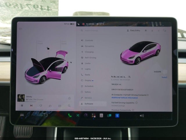 2018 Tesla Model 3 Long Range/mid Range მანქანა იყიდება აუქციონზე, vin: 5YJ3E1EA4JF048531, აუქციონის ნომერი: 44974894