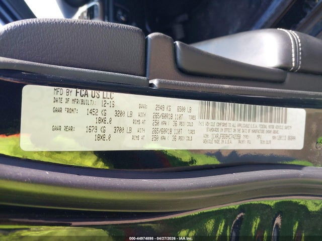 Продажа на аукционе авто 2017 Jeep Grand Cherokee Limited 4x4, vin: 1C4RJFBG9HC742358, номер лота: 44974898