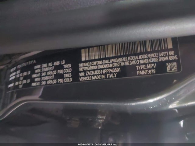 44974971 :رقم المزاد ، ZACNJDB11PPP43591 vin ، 2023 Jeep Renegade Latitude 4x4 مزاد بيع