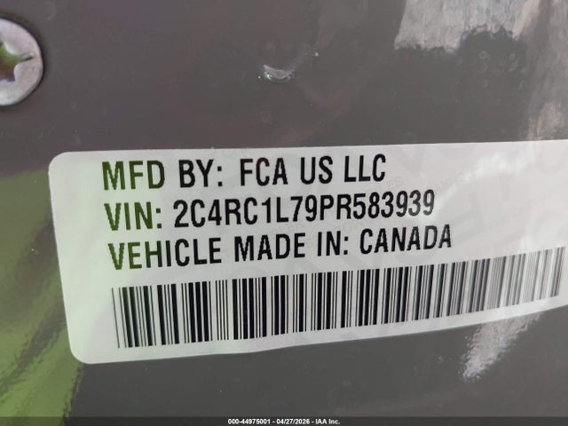 2023 Chrysler Pacifica Hybrid Touring L მანქანა იყიდება აუქციონზე, vin: 2C4RC1L79PR583939, აუქციონის ნომერი: 44975001