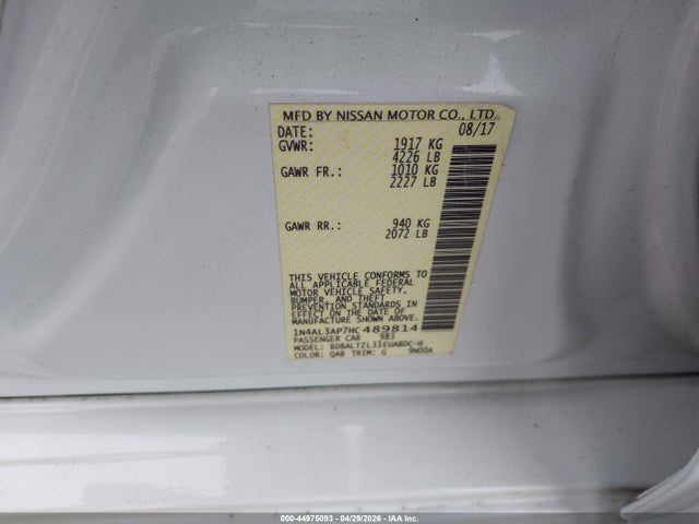 1N4AL3AP7HC489814 Nissan Altima 2.5 Sl