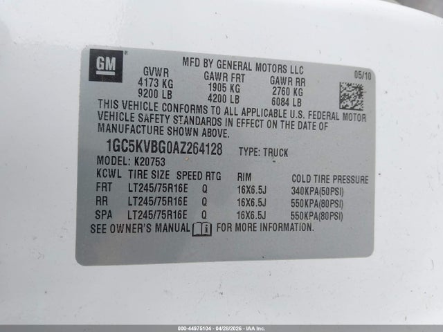 Продажа на аукционе авто 2010 Chevrolet Silverado 2500hd Work Truck, vin: 1GC5KVBG0AZ264128, номер лота: 44975104