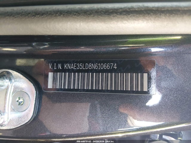Aukcja sprzedaży 2022 Kia Stinger Gt-line, vin: KNAE35LD8N6106674, numer aukcji: 44975143