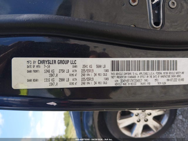 Продажа на аукционе авто 2010 Dodge Journey R/t, vin: 3D4PH9FV7AT234917, номер лота: 44975308