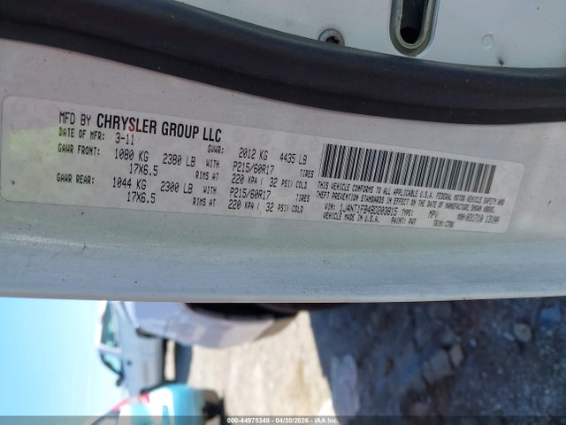 Aukcja sprzedaży 2011 Jeep Compass, vin: 1J4NT1FB4BD203815, numer aukcji: 44975348