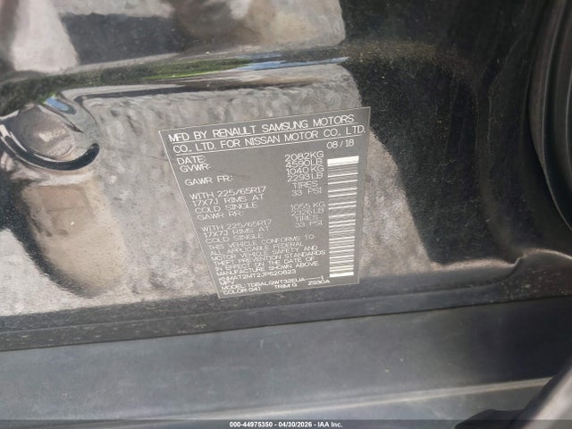 2018 Nissan Rogue Sv მანქანა იყიდება აუქციონზე, vin: KNMAT2MT2JP620823, აუქციონის ნომერი: 44975350