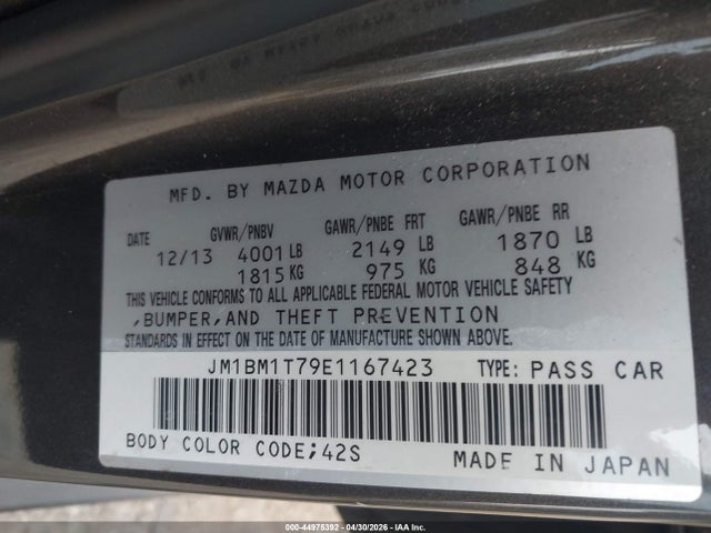 Продаж на аукціоні авто 2014 Mazda Mazda3 I Sv, vin: JM1BM1T79E1167423, номер лоту: 44975392