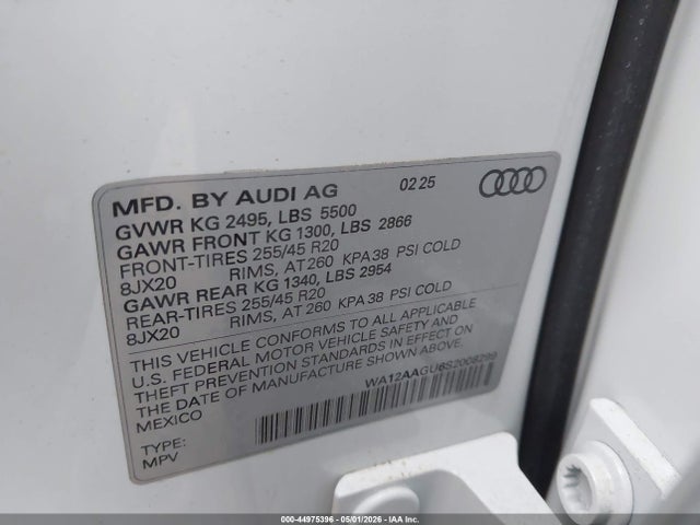 Продаж на аукціоні авто 2025 Audi All-new Q5 Premium Plus Tfsi Quattro S Tronic, vin: WA12AAGU6S2008299, номер лоту: 44975396