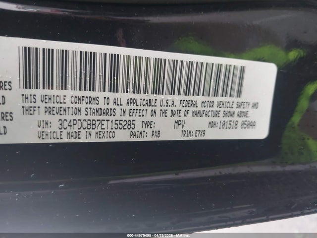 Auction sale of the 2014 Dodge Journey Sxt, vin: 3C4PDCBB7ET155285, lot number: 44975495