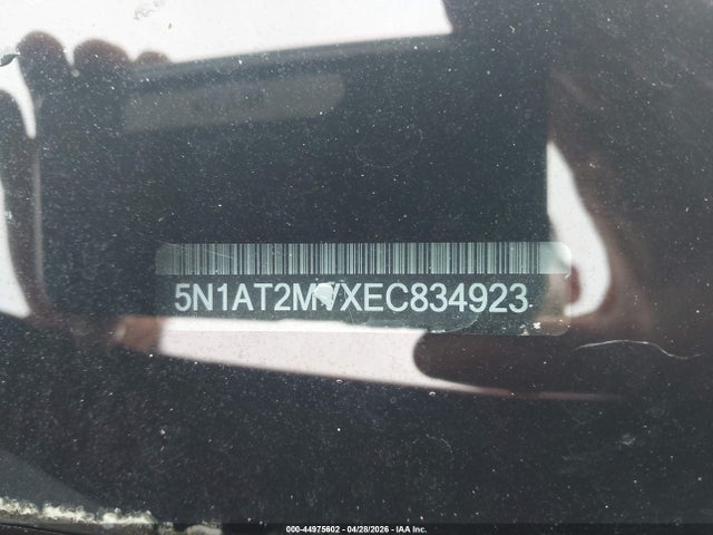 2014 Nissan Rogue Sv მანქანა იყიდება აუქციონზე, vin: 5N1AT2MVXEC834923, აუქციონის ნომერი: 44975602