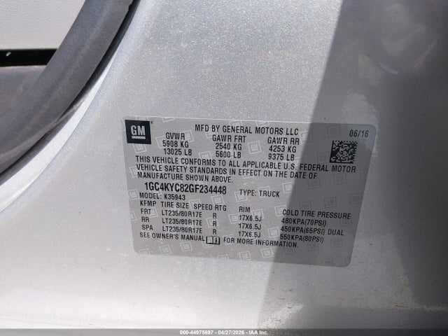 1GC4KYC82GF234448 Chevrolet Silverado 3500hd Wt