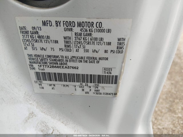 Aukcja sprzedaży 2014 Ford F-250 Xl, vin: 1FT7X2B68EEA57662, numer aukcji: 44975824