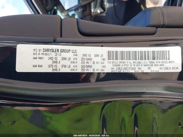 44975875 :رقم المزاد ، 1C4RJFJM8EC373592 vin ، 2014 Jeep Grand Cherokee Summit مزاد بيع