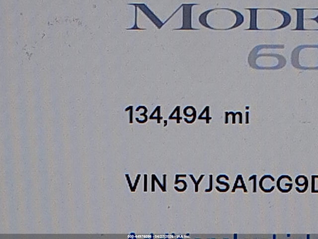 Aukcja sprzedaży 2013 Tesla Model S, vin: 5YJSA1CG9DFP03818, numer aukcji: 44976096