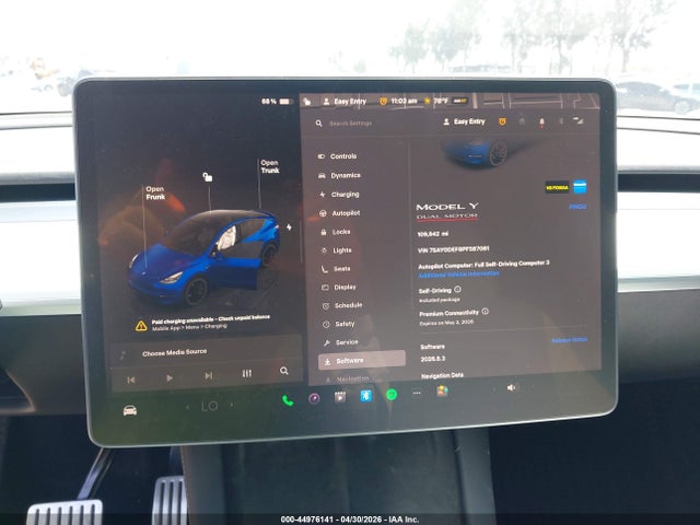 Aukcja sprzedaży 2023 Tesla Model Y Performance Dual Motor All-wheel Drive, vin: 7SAYGDEF8PF587081, numer aukcji: 44976141