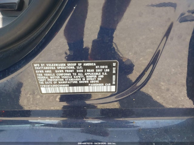 2013 Volkswagen Passat 2.0l Tdi Sel Premium მანქანა იყიდება აუქციონზე, vin: 1VWCN7A35DC008550, აუქციონის ნომერი: 44976319
