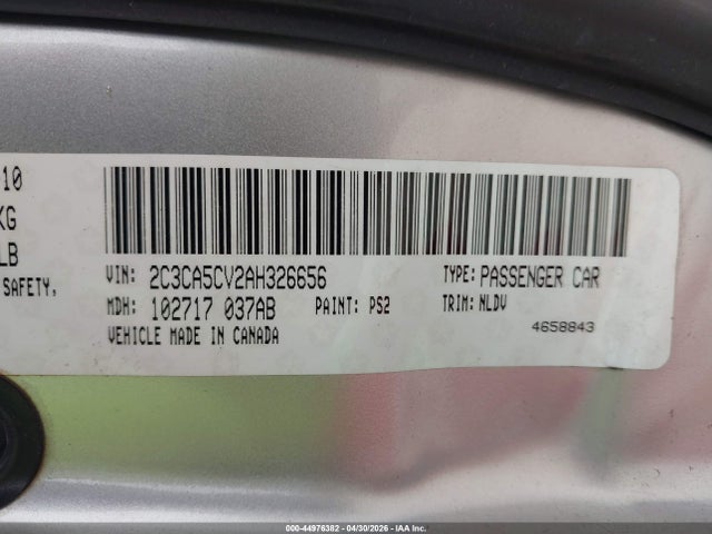 Продаж на аукціоні авто 2010 Chrysler 300 Touring/signature Series/executive Series, vin: 2C3CA5CV2AH326656, номер лоту: 44976382