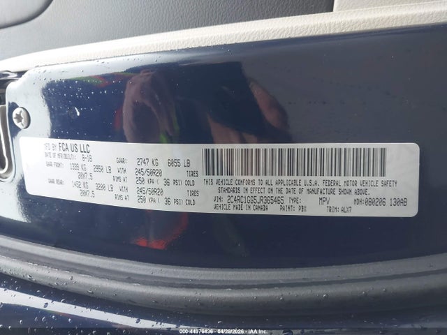 Продаж на аукціоні авто 2018 Chrysler Pacifica Limited, vin: 2C4RC1GG5JR365465, номер лоту: 44976436
