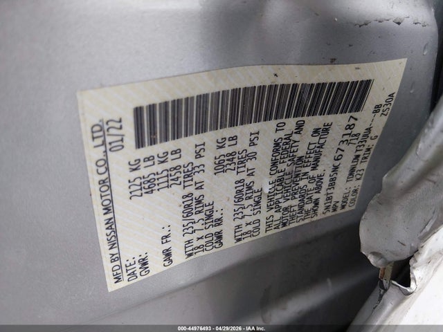 Продаж на аукціоні авто 2022 Nissan Rogue Sv Intelligent Awd, vin: 5N1BT3BB5NC673187, номер лоту: 44976493