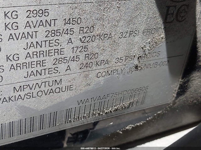 Продаж на аукціоні авто 2017 Audi Q7 3.0t Premium, vin: WA1VAAF75HD056608, номер лоту: 44976613