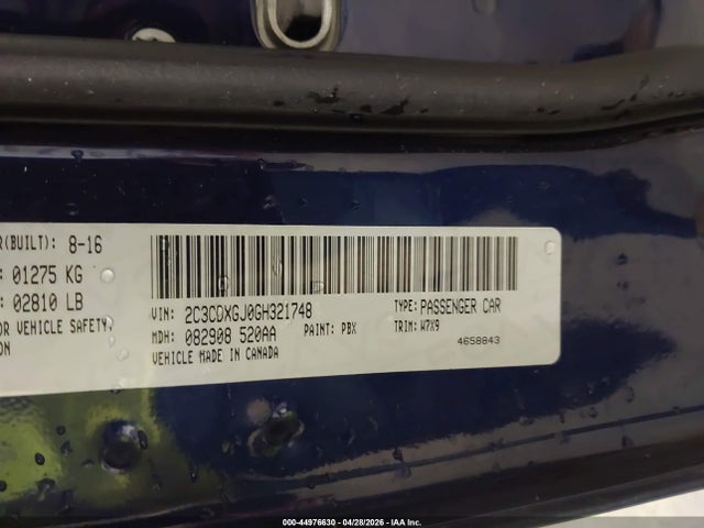 Продажа на аукционе авто 2016 Dodge Charger R/t Scat Pack, vin: 2C3CDXGJ0GH321748, номер лота: 44976630